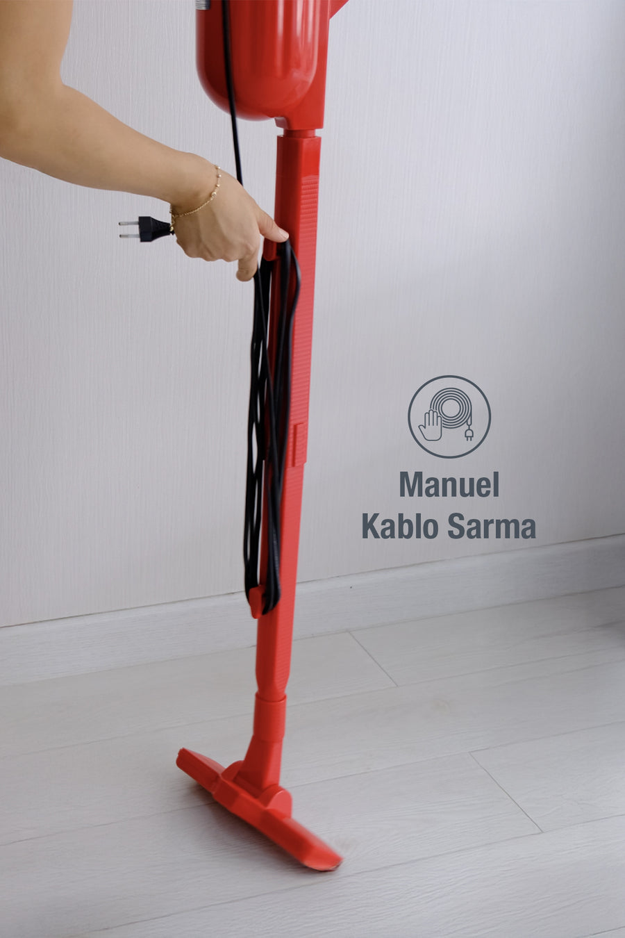 FANTOM Pratıc-S P1200 Toz Torbasız Dikey Süpürge Kırmızı
