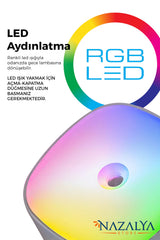 Nazalya 400 ml Ultrasonik Hava Nemlendirici Buhar Makinesi Ve Aroma Difüzörü - Gri Renk