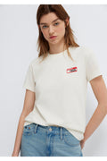 Mavi Baskılı Ekru Tişört Semi Slim Fit / Yarı Dar Kesim 1614251-80194 - Ekru