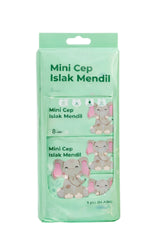 M&H 8 Adet Mini Islak Mendil - Çanta ve Cep Boyu Pratik Islak Havlu