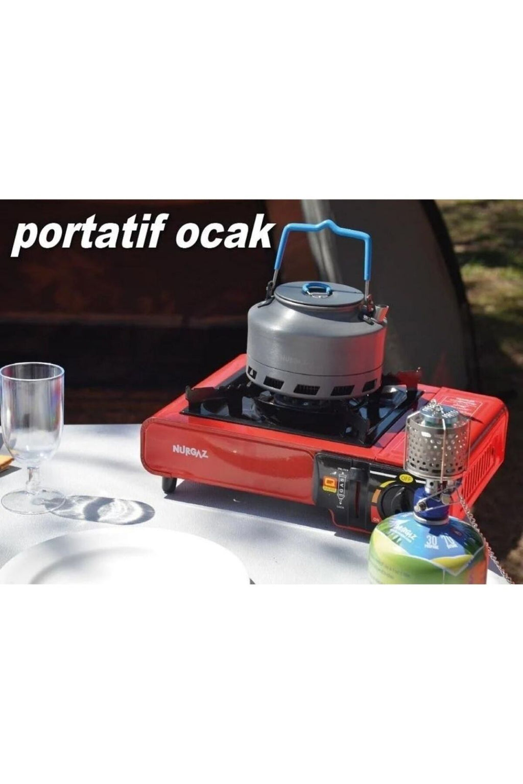 Nurgaz Tüp Bağlantılı Portatif Kamp Ocağı Adet gr Kartuş Karışık Renkli - Görsel 6