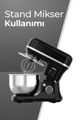 Sinbo SMX-2772 Çok Amaçlı 3ın1 Mutfak Şefi Hamur Yoğurma Kıyma Makinesi Sürahi Blender 1200w - Siyah