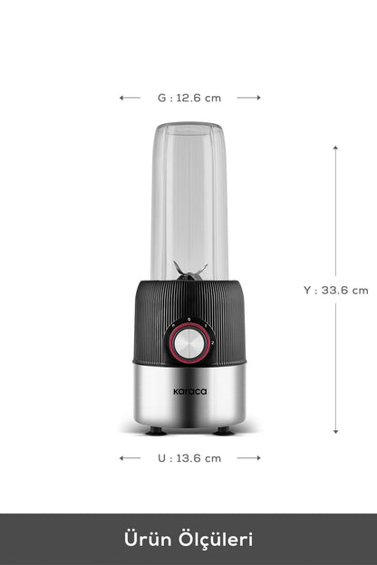 Karaca Blend & Rush Inox Personal Kişisel Smoothie Blender Black - Görsel 2