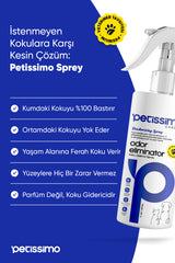 Petissimo Care Koku Giderici Sprey - Kedi ve Köpek Kum, Tuvalet ve Oda Spreyi