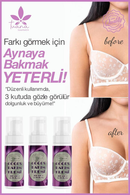 Tuana Kozmetik Göğüs Ve Kalça Dikleştirici & Dolgunlaştırıcı , Büyütücü, Sıkılaştırıcı Göğüs Bakım Kremi ml