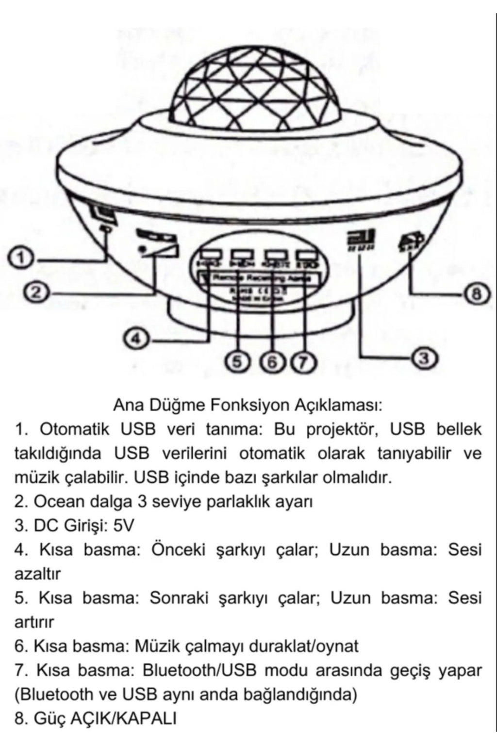nextbuyıldızlı Projektör Tavan Bulutsu Galaxy Lazer Işıklı Disko Topu Bluetoothoparlör Parti Led Lambası - Görsel 4