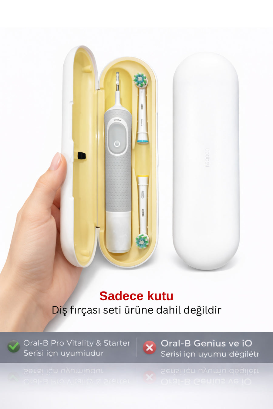 Wober Oral-b Şarjlı Diş Fırçası Için Saklama Kabı/kutusu, Sadece Pro, Vitality Ve Starter Serisine Uyumlu!