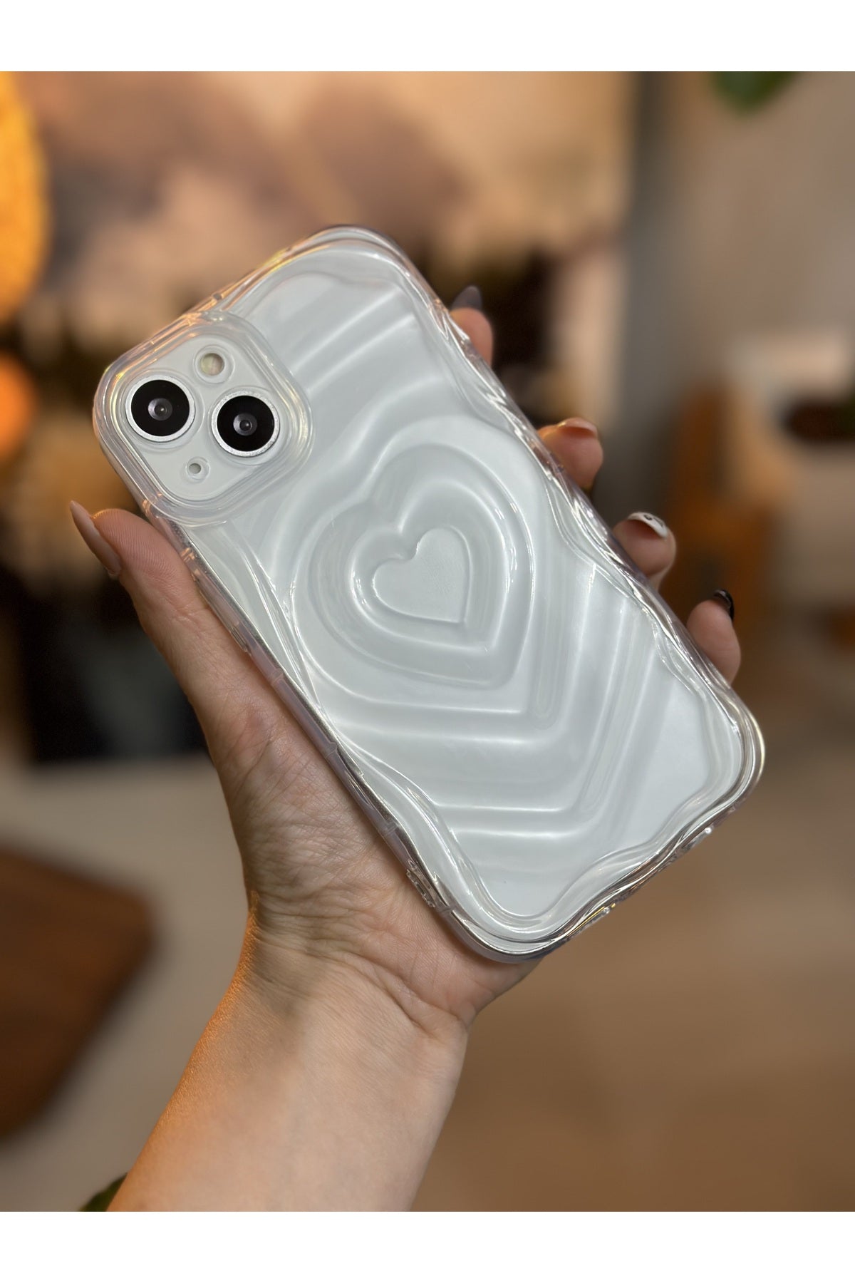 Go Aksesuar Iphone 14 Plus - 15 Plus Puantiye Kedi Tasarımlı Oyuncaklı Silikon Kılıf