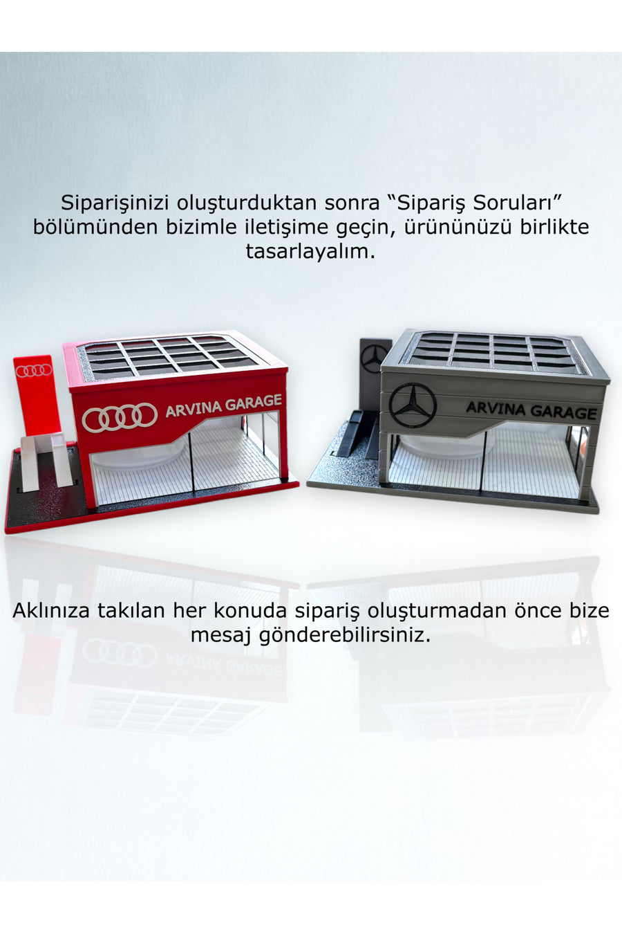 Arvina Atelier Kişiselleştirilebilir Showroom | Premium Koleksiyon | Parlak Logo | 1:64 (Araçlar Dahil Değildir)