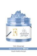 Qremfi Sıfır Gözenek Siyah Nokta Mavi Kil Maskesi | AHA + BHA+PHA 100 ml - Siyah