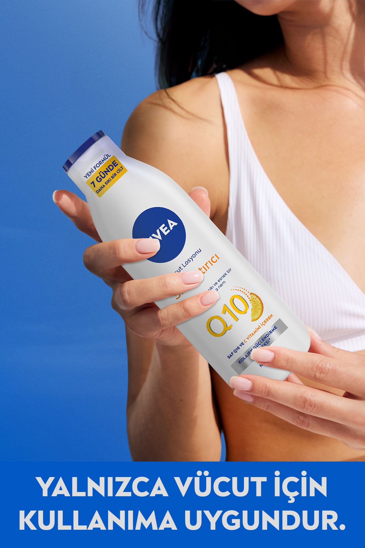 NIVEA QSıkılaştırıcı Vücut Losyonu ml, Günde Sıkılaşma, C Vitamini, Nemlendirici, Çanta Hediyeli