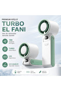 TARÇIN Y19S Taşınabilir Turbo Fan 199 Kademe Dijital Ekranlı Şarjlı El Fanı Boyun Askılı Masaüstü Mini Vantilatör Type-C