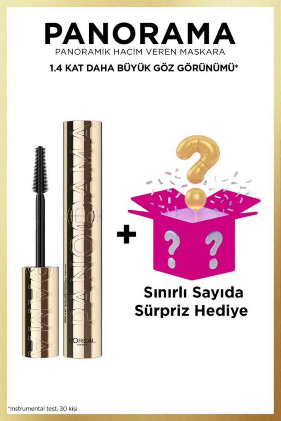 L'Oreal Paris Panorama Maskara Siyah + Sürpriz Kutu Hediye - Siyah