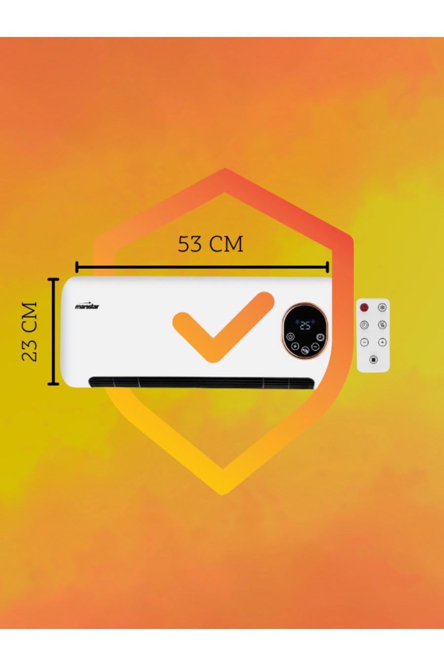 Genel Markalar Ms-210 2000 W Uzaktan Kumandalı Duvar Tipi Fanlı Isıtıcı