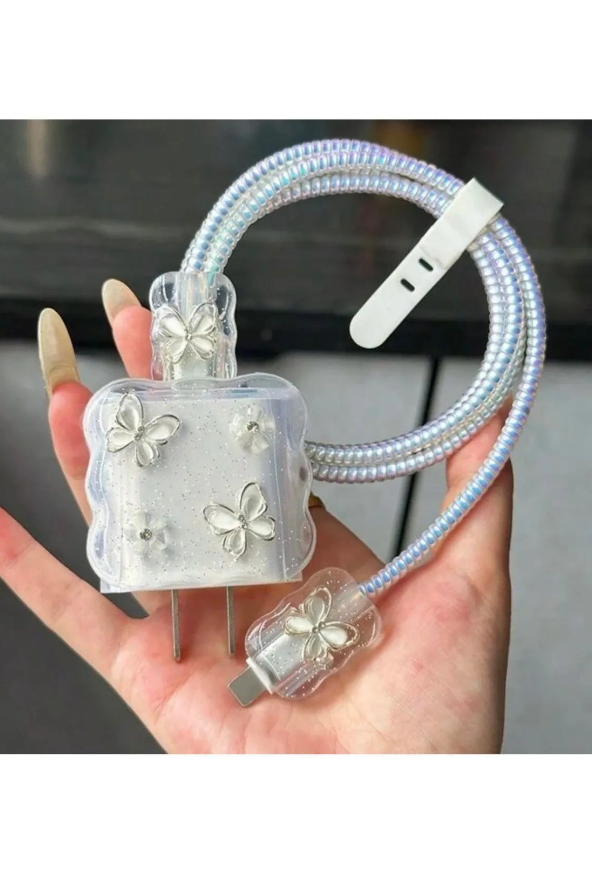 Dublin İphone 18w/20w Uyumlu Şarj Aleti Kılıfı, Şarj Kablosu Koruma Aparatı, Toparlayıcı, Koruyucu