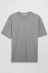 GRIMELANGE Solo Erkek %100 Organik Pamuklu Kalın Dokulu Comfort Fit Bisiklet Yakalı Siyah T-shirt - Lacivert
