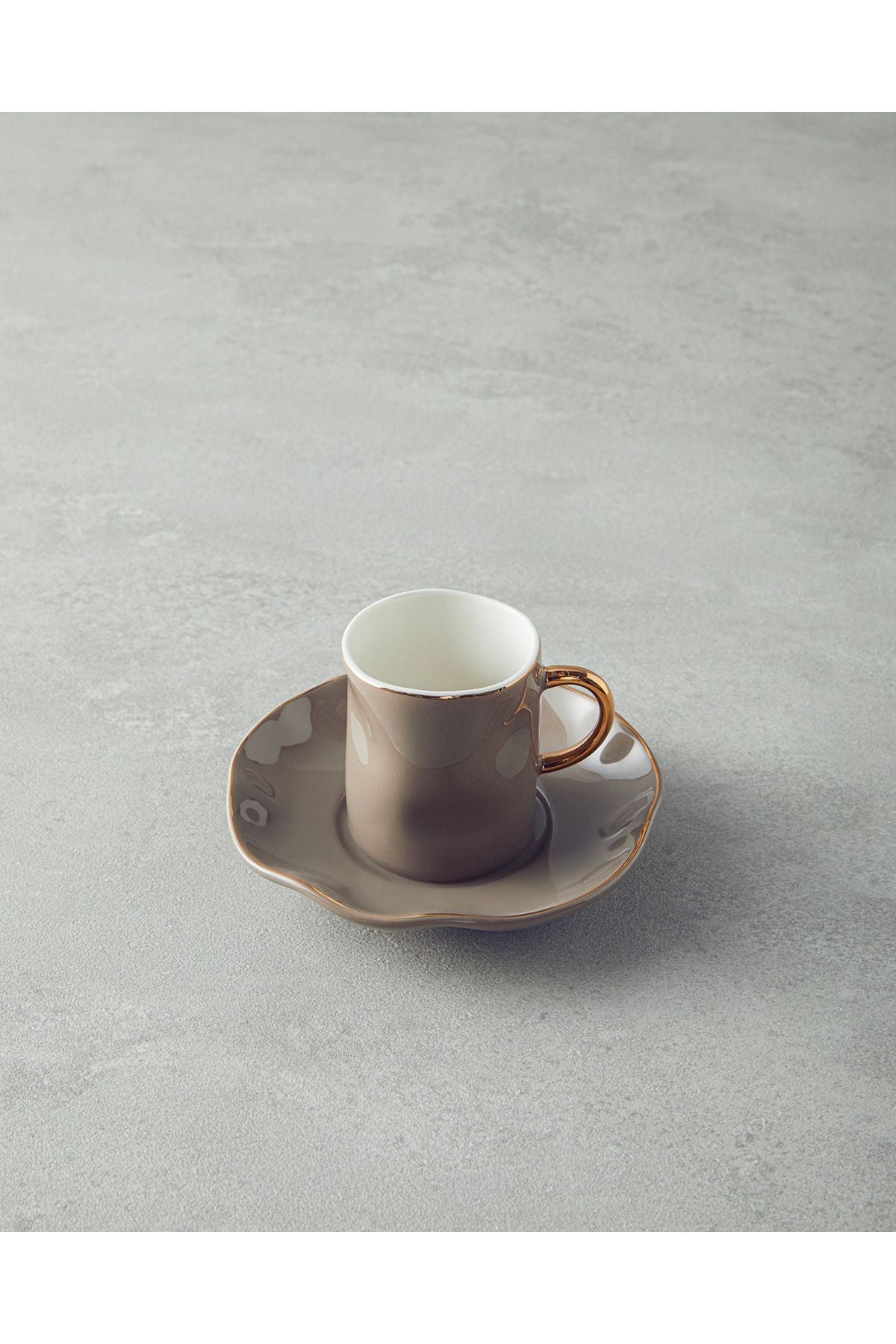 Englishome Rolly New Bone China Parça Kişilikahve Fincan Takımı Vizon - Görsel 3