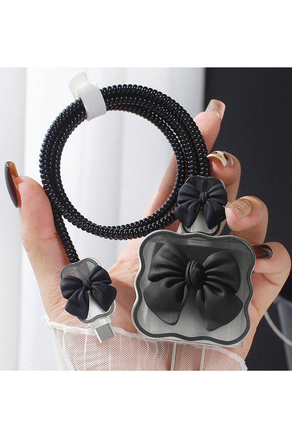 Dublin İphone 18w/20w Uyumlu Şarj Aleti Kılıfı, Şarj Kablosu Koruma Aparatı, Toparlayıcı, Koruyucu