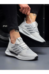 Gerok Siyah Beyaz Unisex Triko Yazlık Spor Ayakkabı • Hafif & Rahat Günlük Kullanım - Buz-Siyah