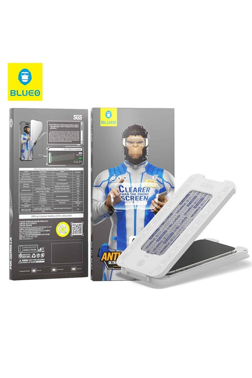 BLUEO Anti-Reflective iPhone 16 Pro Max Uyumlu Uygulama Aparatlı Ekrandan Bile Daha Net Cam Ekran Koruyucu