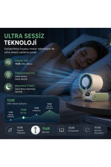 TARÇIN Y19S Taşınabilir Turbo Fan 199 Kademe Dijital Ekranlı Şarjlı El Fanı Boyun Askılı Masaüstü Mini Vantilatör Type-C