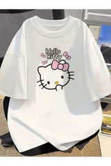 kenoger Unixex Hello Kitty Baskılı T-shirt