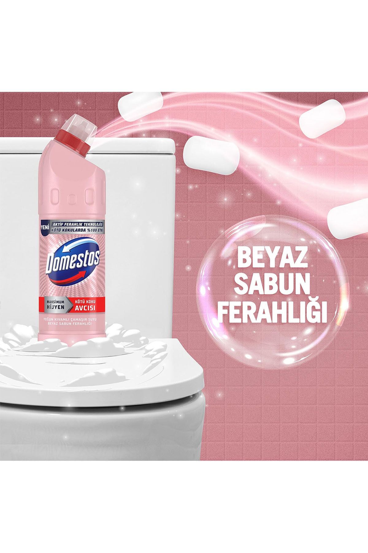 Domestos Çamaşır Suyu Beyaz Sabun Ferahlığı ml XÇamaşır Suyu Dağ Esintisi ml X - Görsel 8