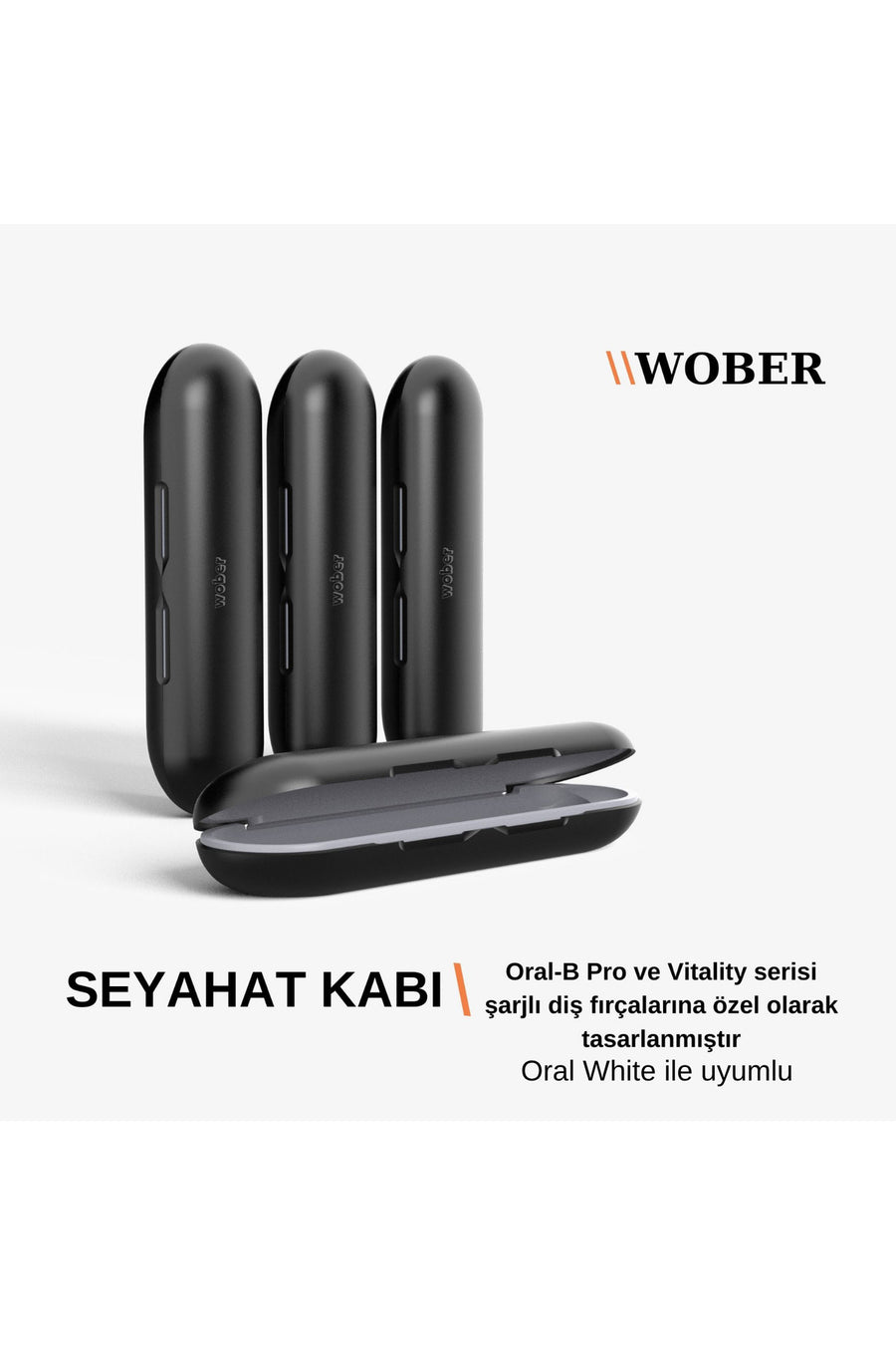 Wober Oral-b Şarjlı Diş Fırçası Için Saklama Kabı/kutusu, Sadece Pro, Vitality Ve Starter Serisine Uyumlu! - Sarı