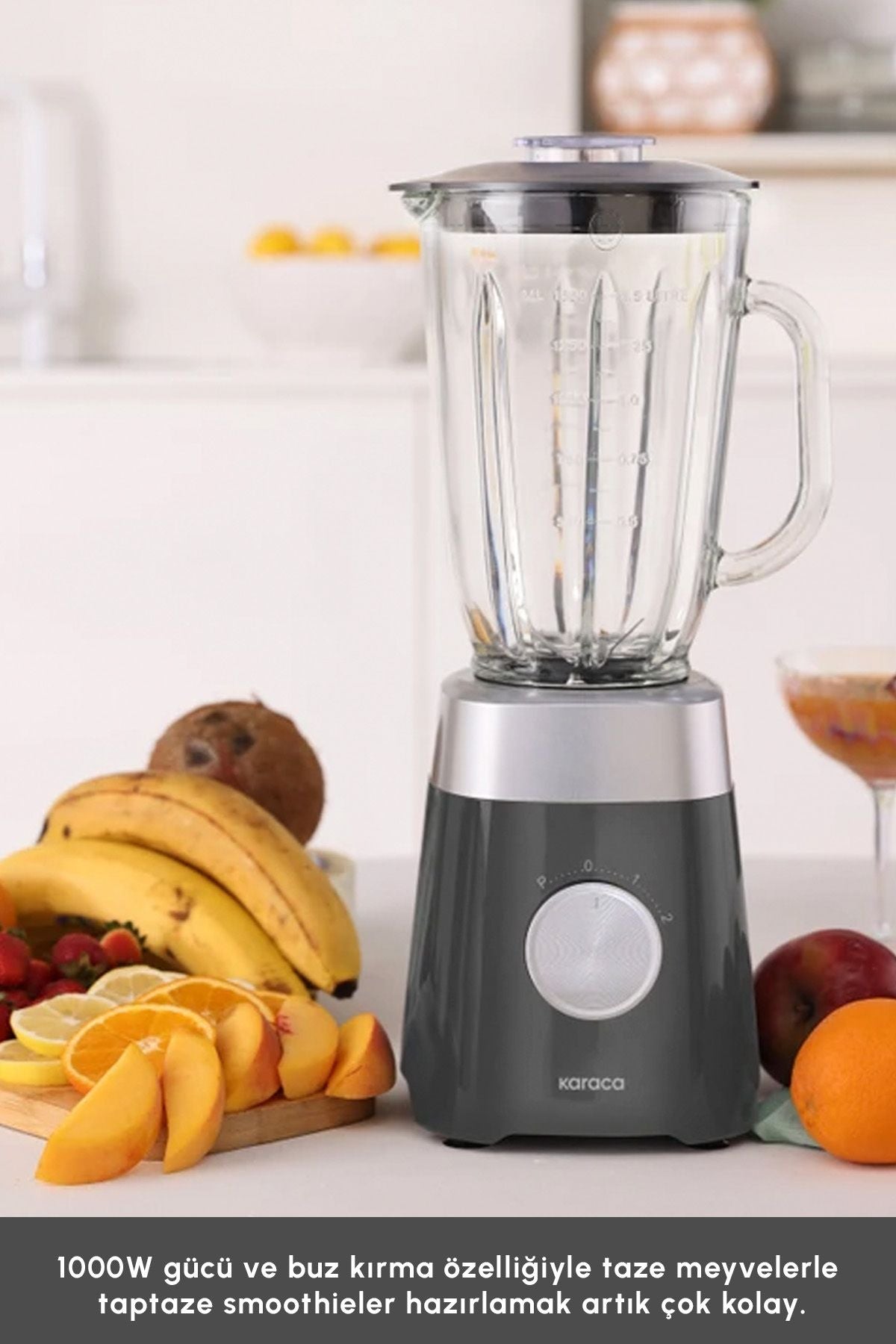 Karaca Multiblend Smoothie Blender Gri w - Görsel 3