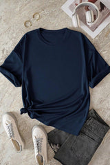 uyguntarz Unisex Van Gogh Baskılı Oversize Tshirt - Lacıvert