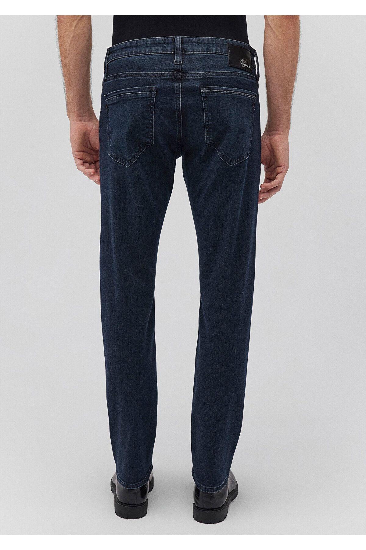 Jake Lux Black Puslu Vintage Koyu Mavi Jean Pantolon 0042287868