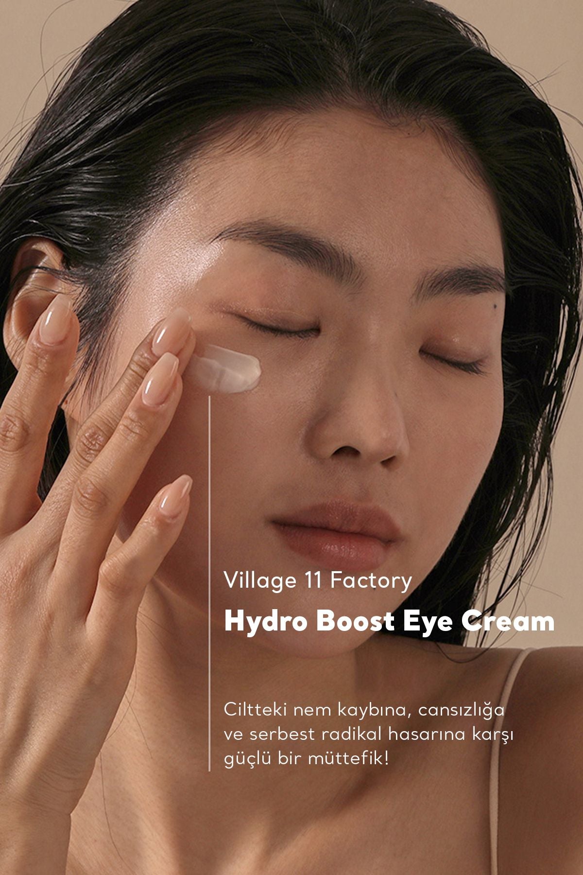 Village 11 Factory Hydro Boost Eye Cream - Nemlendirici Yaşlanma Karşıtı Vegan Hyalüronik Asit Göz Kremi 30ml