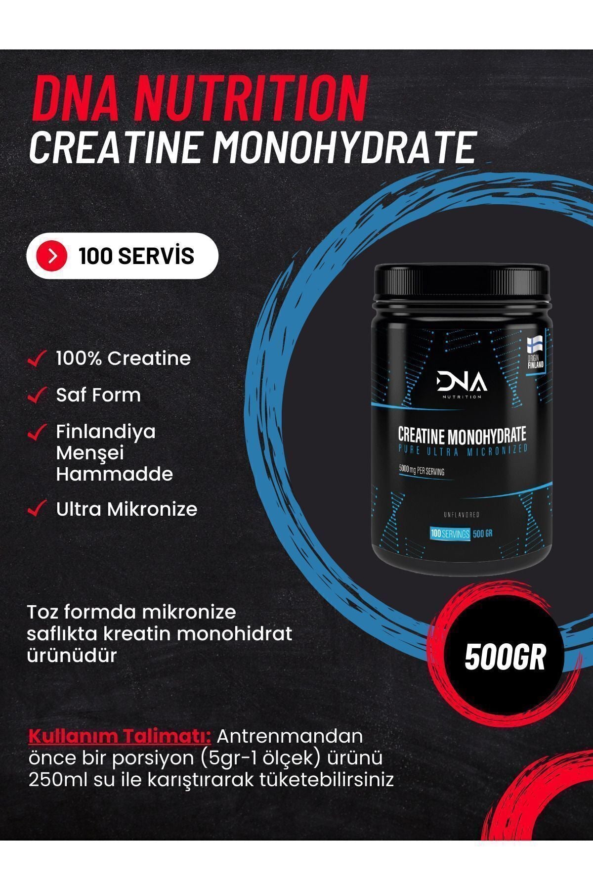 Dna Nutrition Creatine Monohydrate 500gr