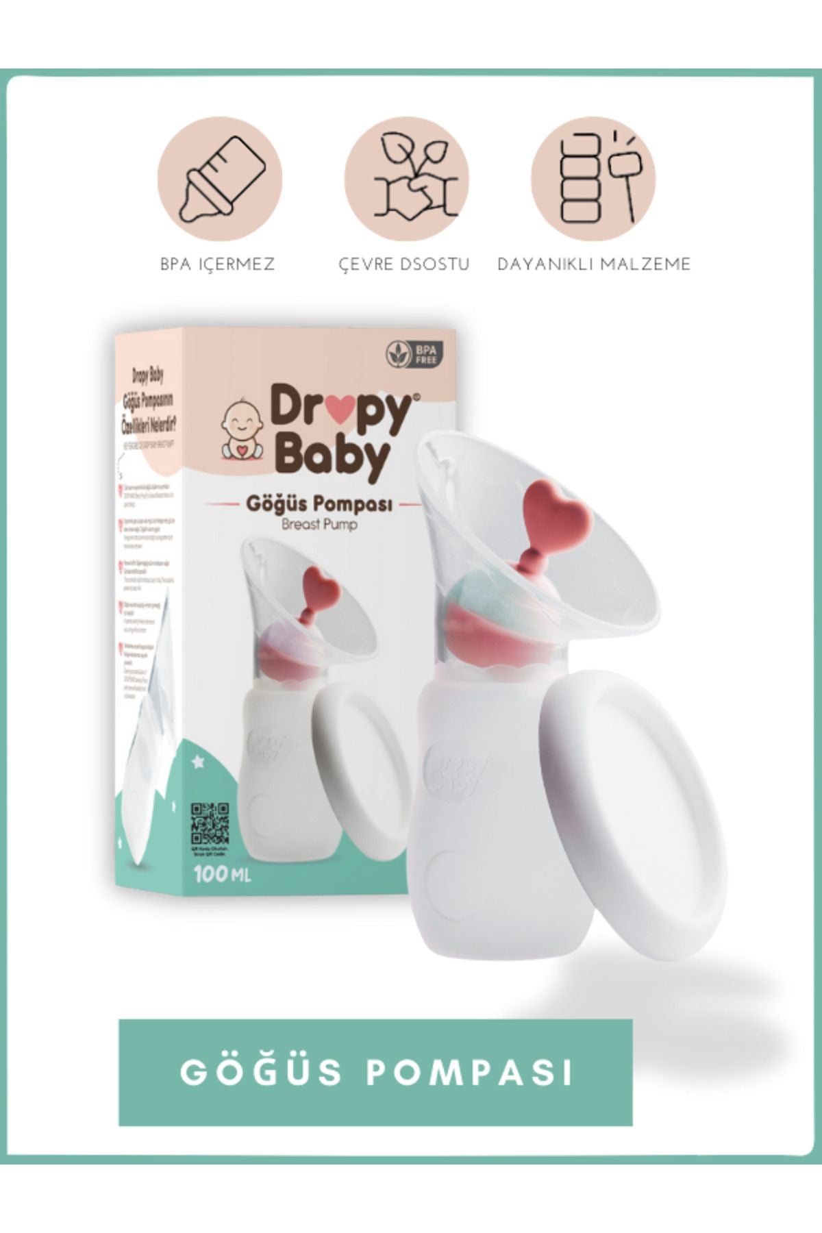 Dropy Baby Manuel Göğüs Pompası, Anne Bebek Ürünleri, Emzirme Aksesuarları