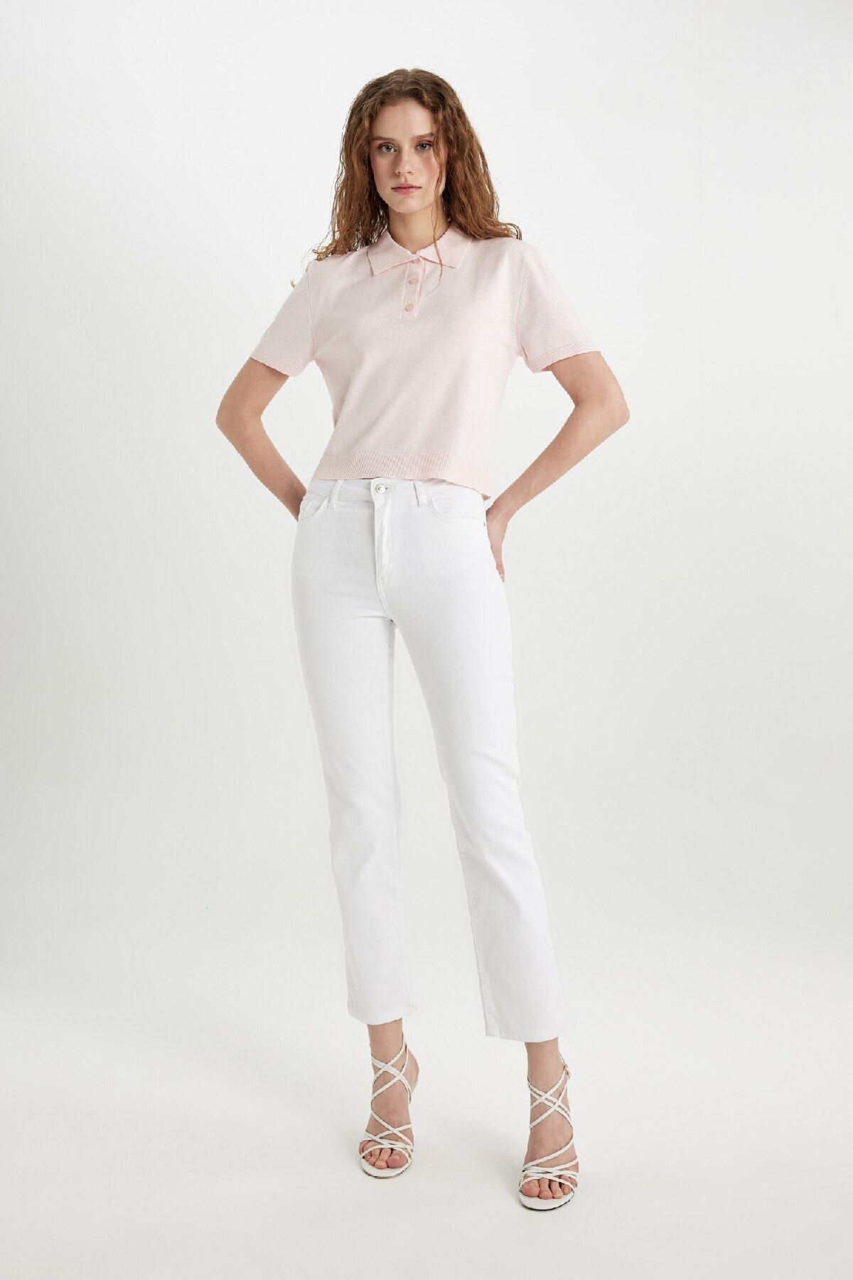 Defacto Regular Fit Polo Yaka Kısa Kollu Triko Tişört C4534ax24sm