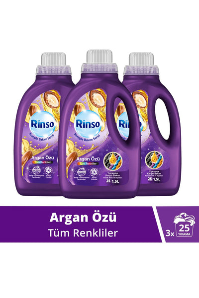 Rinso Sıvı Çamaşır Deterjanı Komple Bakım Serisi Argan Özü Tüm Renkliler Için L X