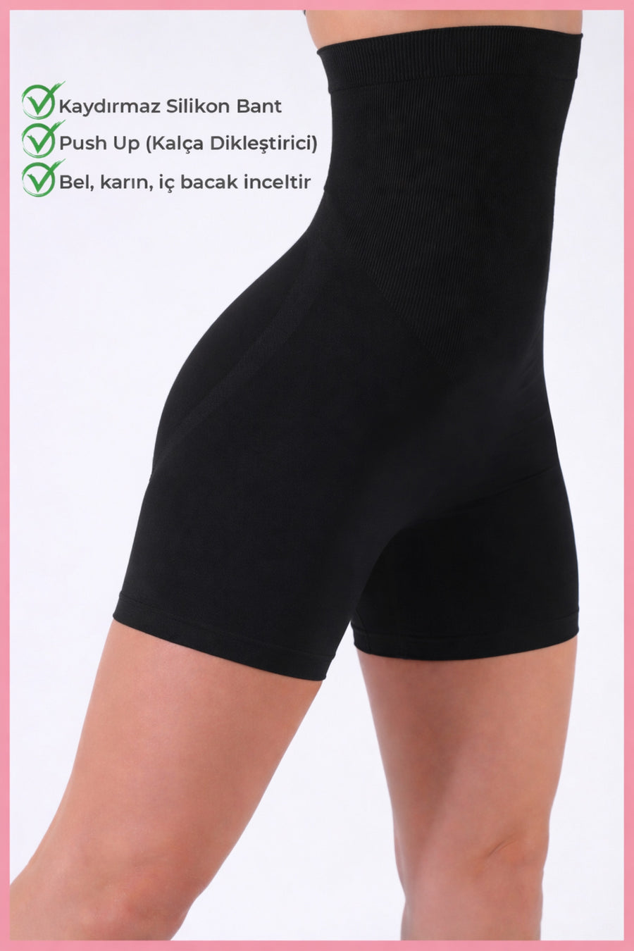 ELEGANCE KORSE Basen Toparlayıcı Bel Inceltici Kalça Sıkılaştırıcı Yüksek Bel Paçalı Korse Tayt