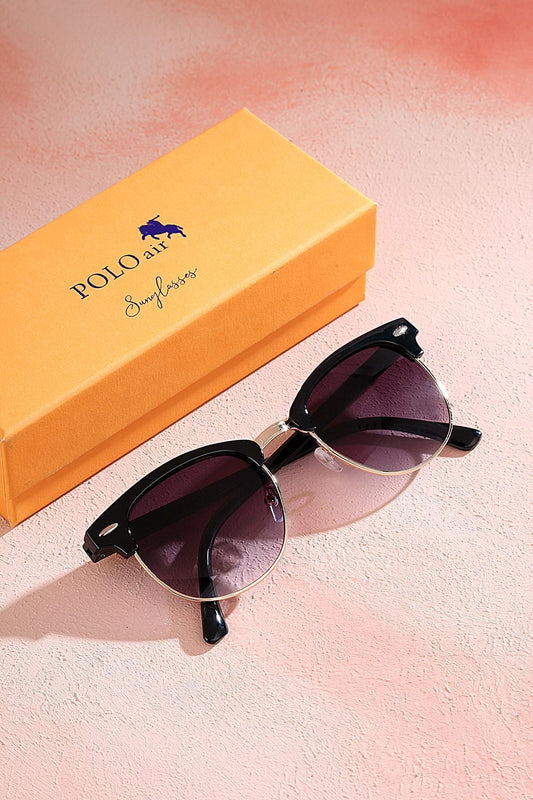polo air Unisex Güneş Gözlüğü UvKoruma Siyah Renk Çerçeve Gold Plg-c