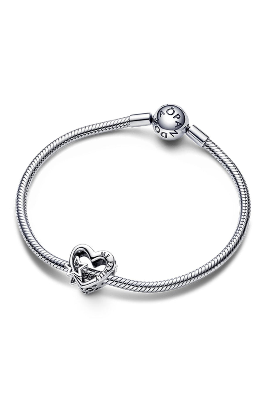 Pandora Kafes İşi Aile Kalp ve Yıldız Charm