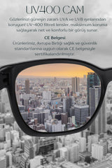 WATCHOFROYAL Güneş Gözlüğü Kadın & Erkek Uv400 Cam Ce Belgeli Rose Lorraınew - Turuncu