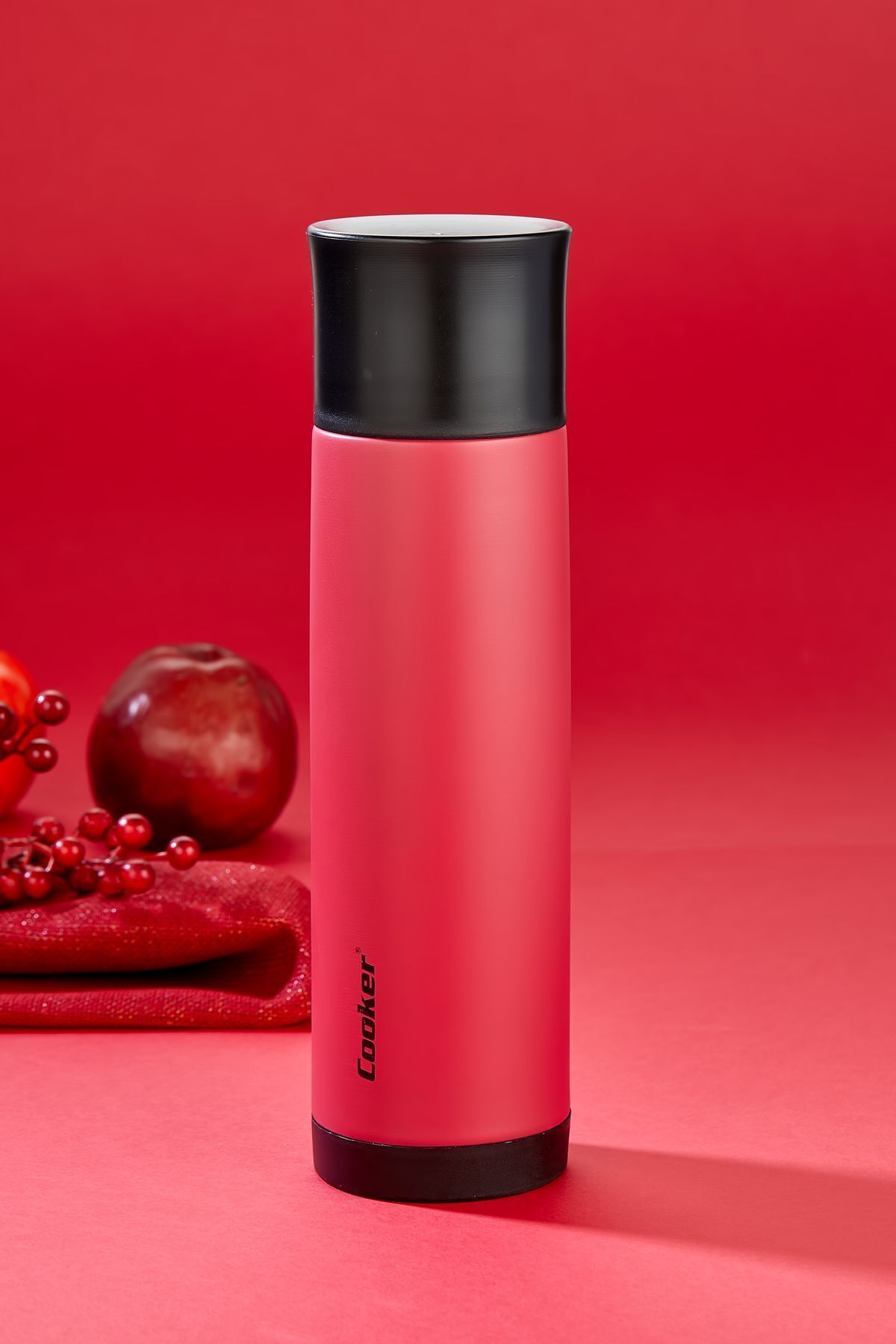 Cooker Viva Magenta Çift Kat Paslanmaz Çelik ml Termos ( Çay Kahve Mama Termos Piknikamp Okul )