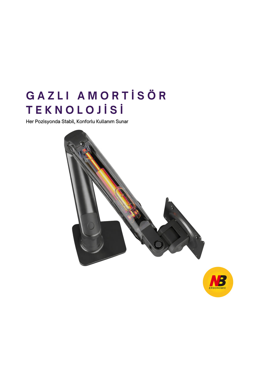 DailyTech North Bayou Nb F80 Tek Kol Amortisörlü Monitör Tutucu