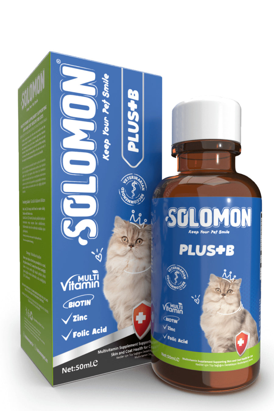Solomon Kediler Için Tüy Sağlığını Destekleyici Multivitamin