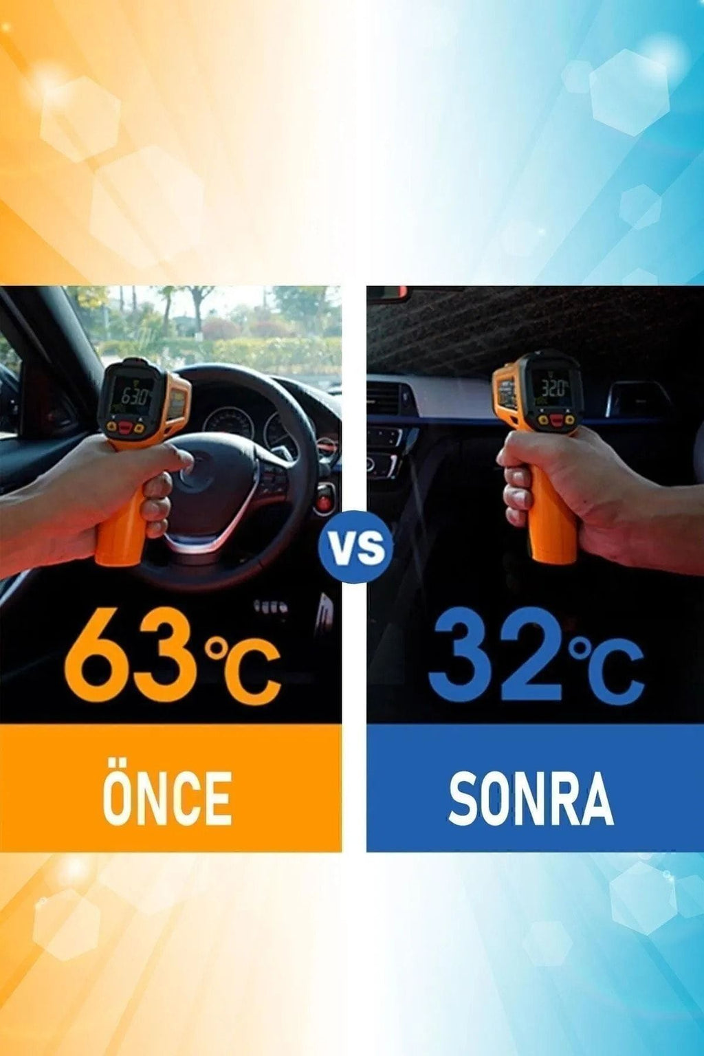Universal Oto Araba Güneşlik Şemsiye Tip Ön Cam Güneş Önleyici Katlanabilir. Tüm araçlara uygun - #049B24 4