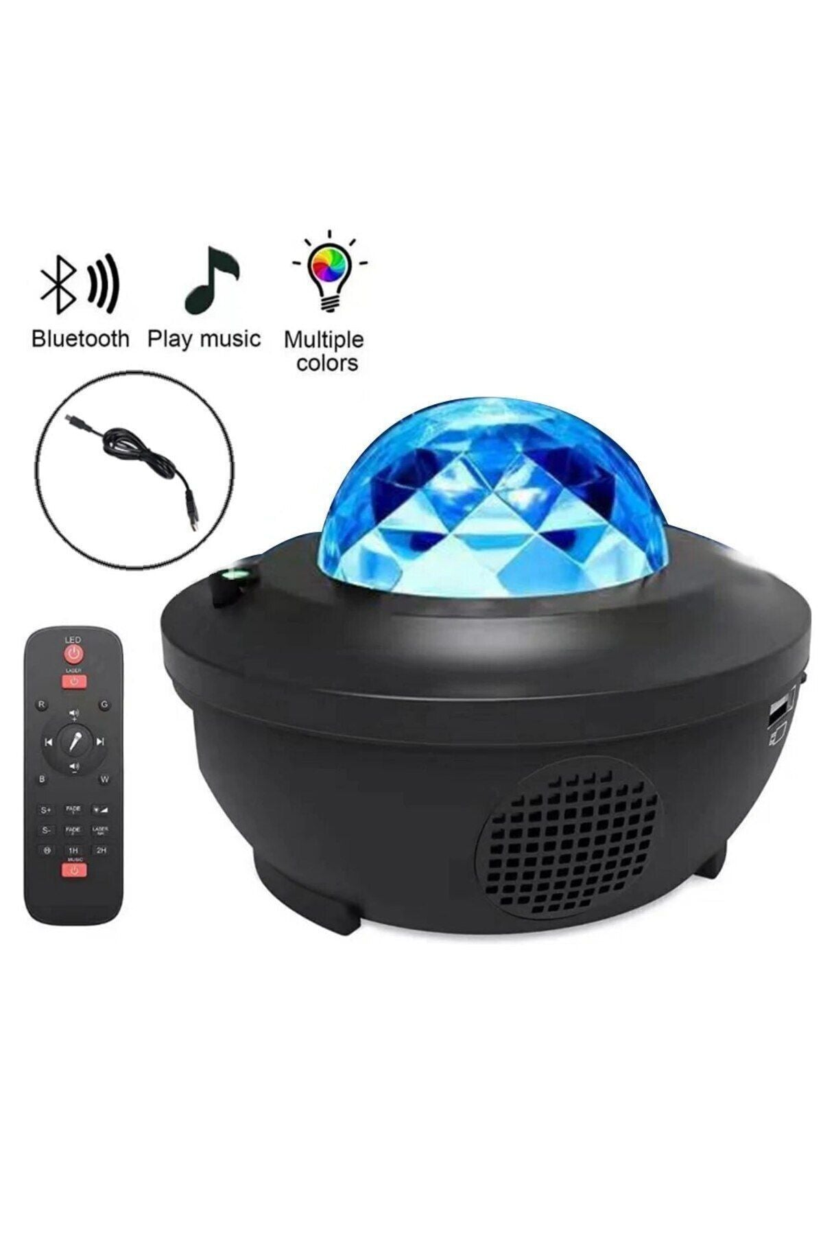 nextbuyıldızlı Projektör Tavan Bulutsu Galaxy Lazer Işıklı Disko Topu Bluetoothoparlör Parti Led Lambası - Görsel 7