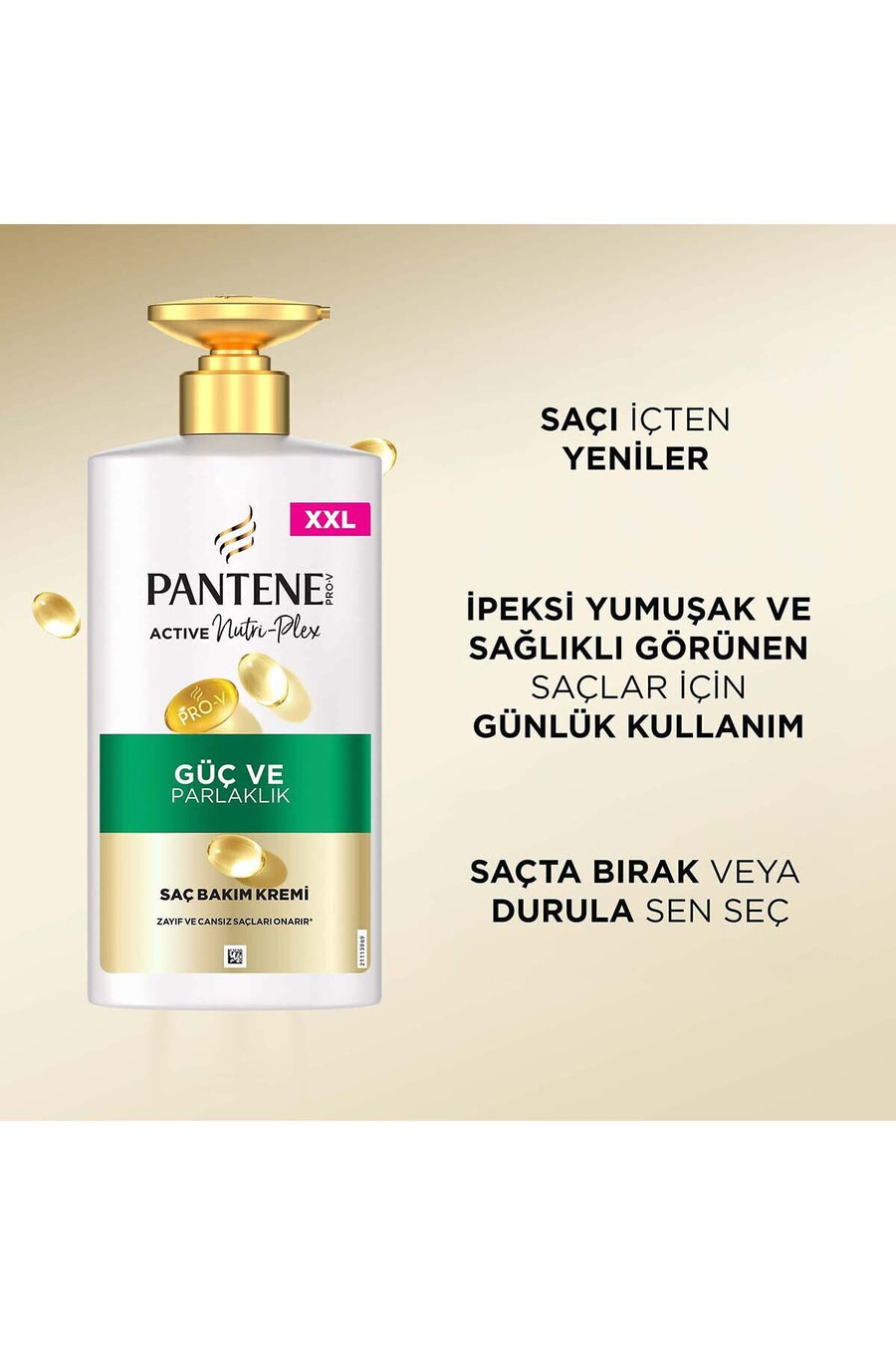 Pantene Guc Ve Parlaklik Sac Bakim Kremi 3 Adet 500 Ml