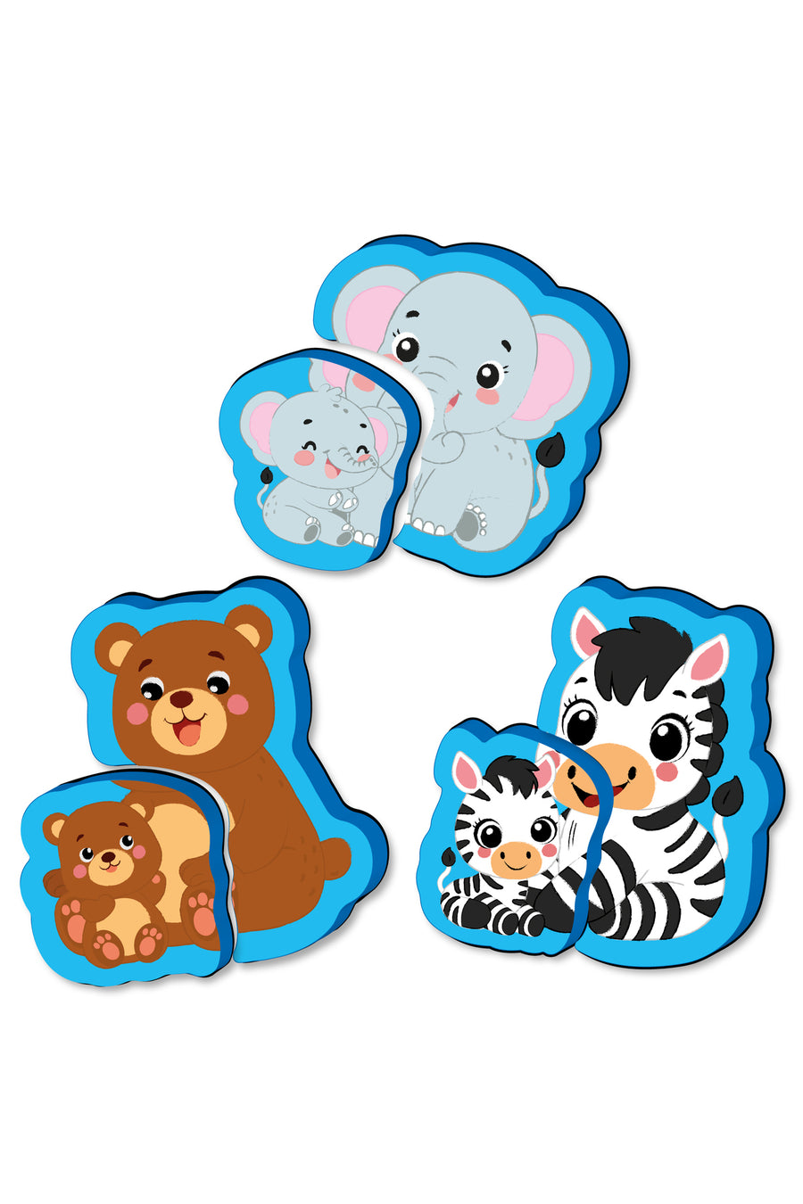 yükselen zeka 6-16 Ay İlk Pofidik Magnet Puzzle - Orman Hayvanları