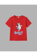 cirokids %100 Pamuklu Bluey Baskılı Unisex Çocuk tişört