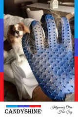 CandyShine Kedi Köpek Tüy Toplayıcı Masaj Yapıcı Tarama Eldiveni Evcil Hayvan Tüy Toplama Tarak Eldiven