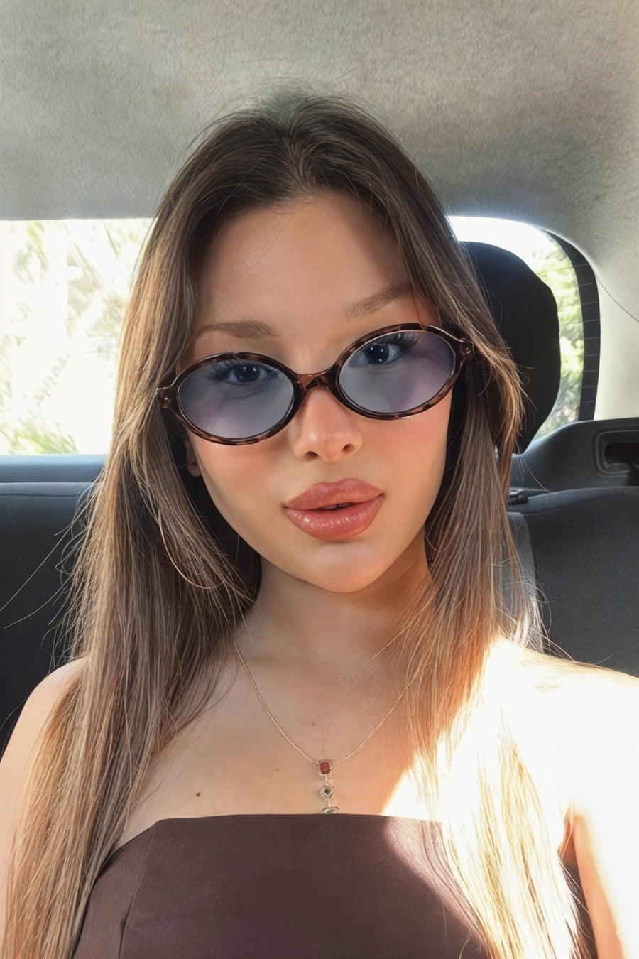 REN EYEWEAR TR MİUX LEOPAR MAVİ OVAL GÜNEŞ GÖZLÜĞÜ KADIN MODERN YENİ SEZON